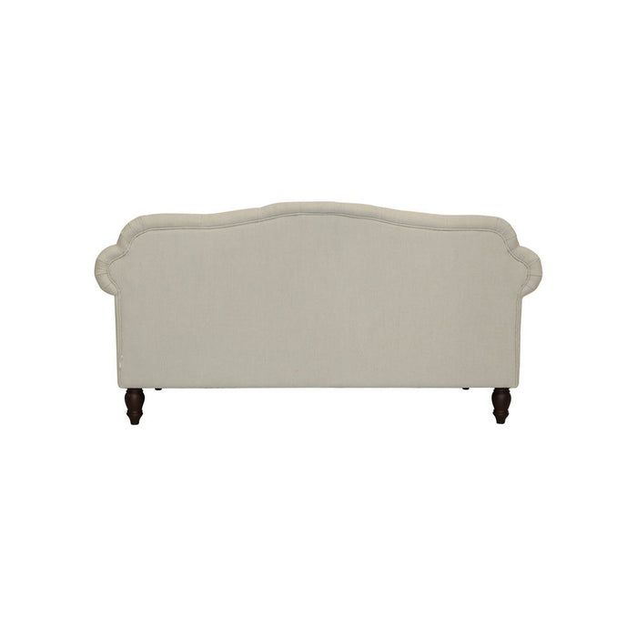 Vaucluse 2 Seat Hamptons Buttoned Sofa Linen Blend Beige - OWFL0246-2