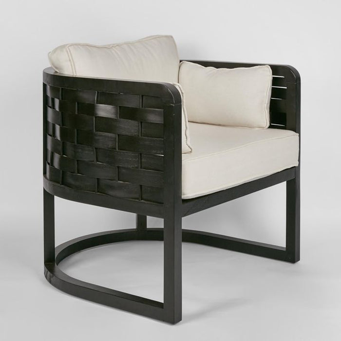 Weave Mindi Wood Occasional Chair Black - FUR0080BLK
