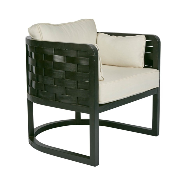 Weave Mindi Wood Occasional Chair Black - FUR0080BLK