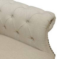 Vaucluse Buttoned Armchair Beige - OWFL0246-1