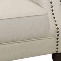 Vaucluse Buttoned Armchair Beige - OWFL0246-1