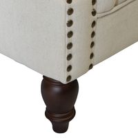 Vaucluse Buttoned Armchair Beige - OWFL0246-1