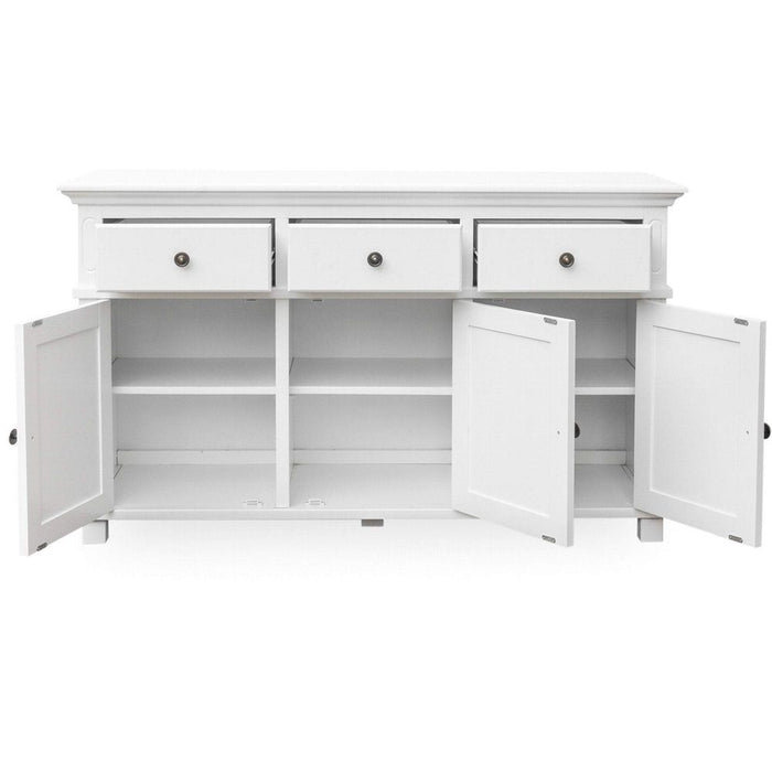 Sorrento 3 Door Hamptons Buffet White - OWFV0011
