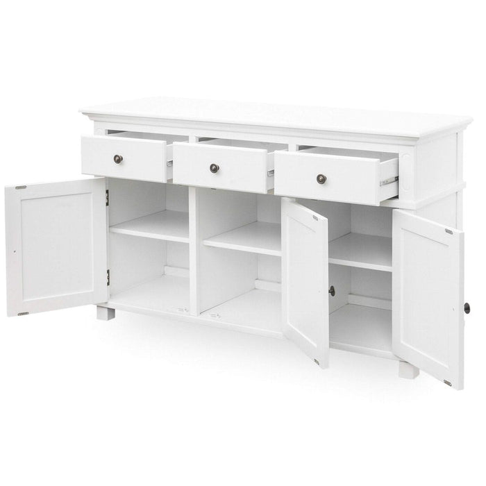 Sorrento 3 Door Hamptons Buffet White - OWFV0011