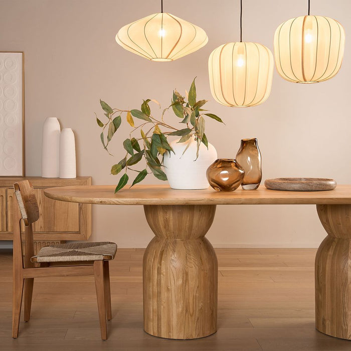 Olive Oval Sungkai Wood Dining Table Top Natural - MRDFUR0116
