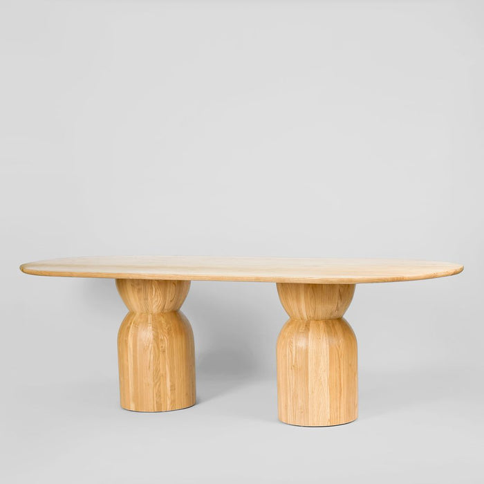 Olive Oval Sungkai Wood Dining Table Top Natural - MRDFUR0116