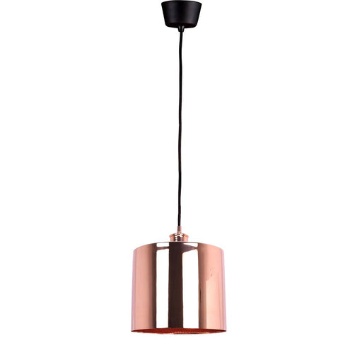Buy Pendant Lights Australia Portofino Medium 1 Light Metal Drum Pendant Shiny Copper - ELPRTF23COP