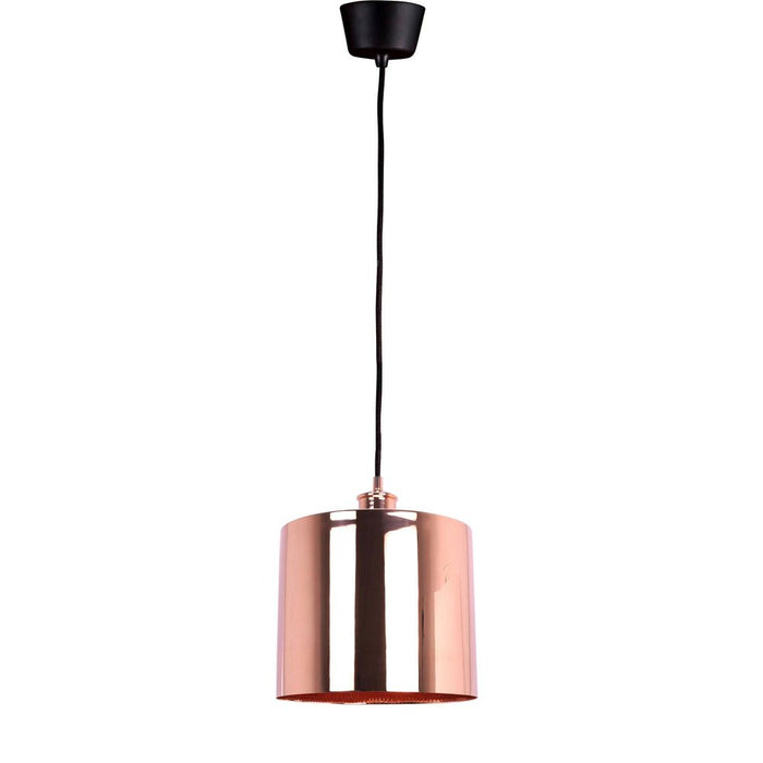 Buy Pendant Lights Australia Portofino Medium 1 Light Metal Drum Pendant Shiny Copper - ELPRTF23COP
