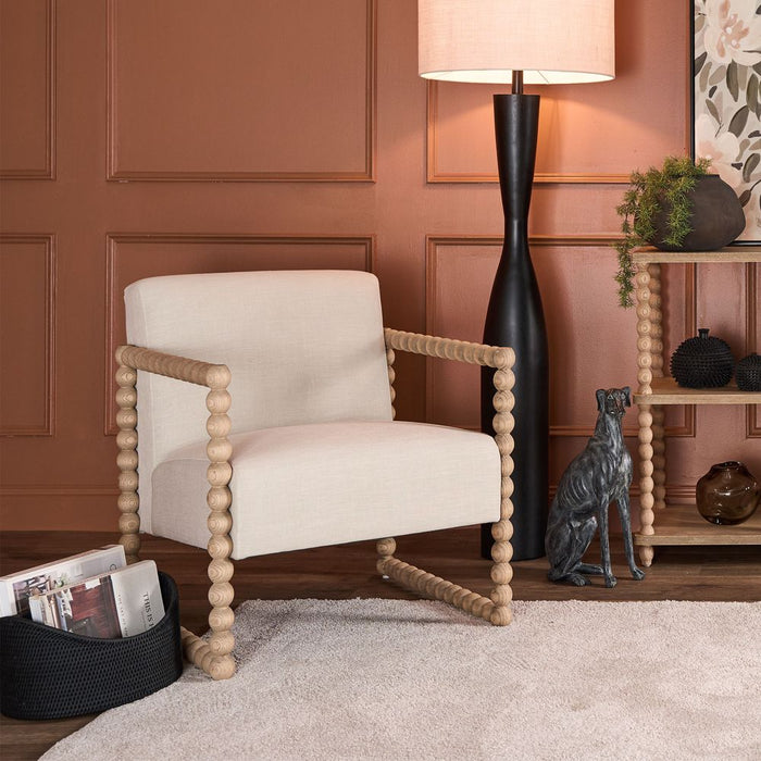 Bobbin Oak Chair Linen Natural - FUR0162