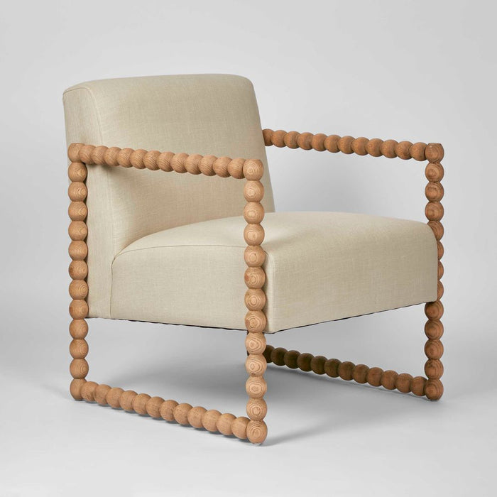 Bobbin Oak Chair Linen Natural - FUR0162