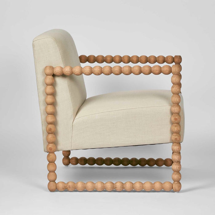 Bobbin Oak Chair Linen Natural - FUR0162