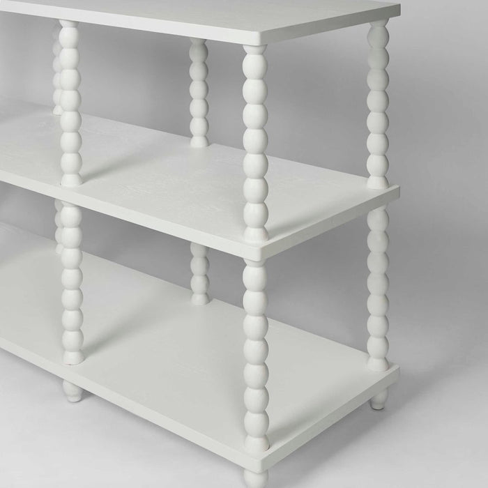 Bobbin Oak Wood Console Table White - FUR0165