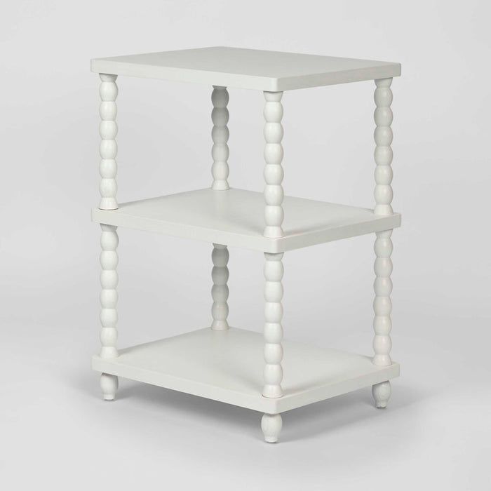 Bobbin Oak Wood Coffee & Side Table White - FUR0166