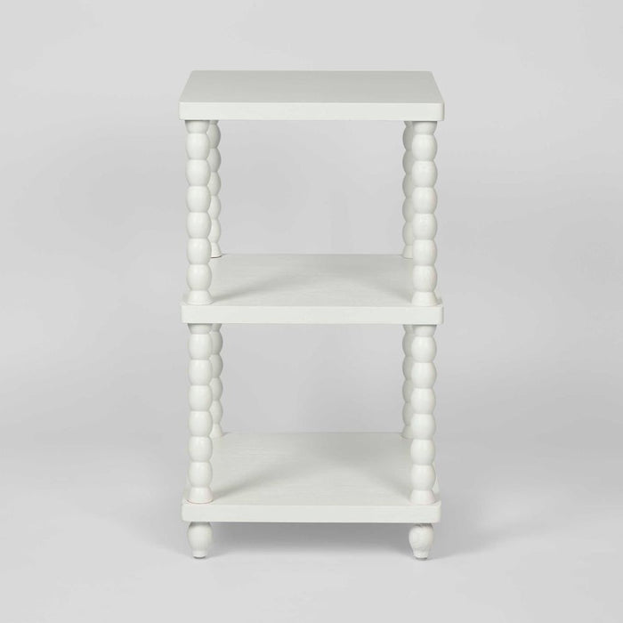 Bobbin Oak Wood Coffee & Side Table White - FUR0166