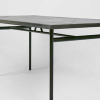 Sheffield Iron Outdoor Tiled Dining Table Black - FUR0172