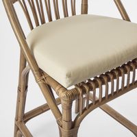 Cayman Hamptons Bar Stool Cream Cushion & Footrest Off White - OWEJ0009C