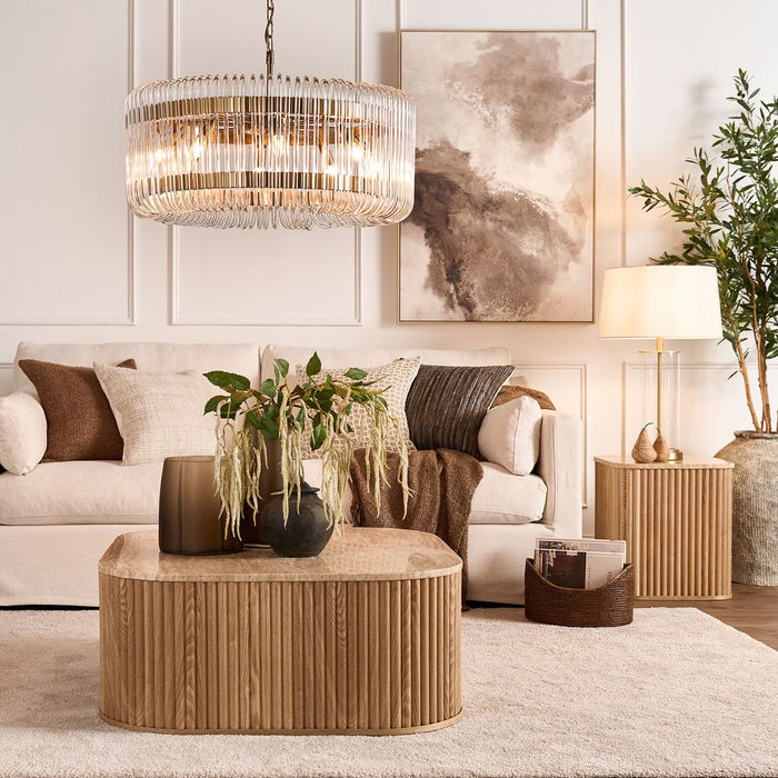 Travertine Coffee & Side Table Natural - FUR0118