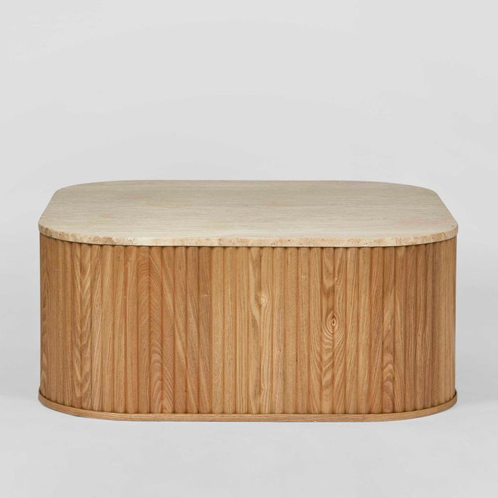 Travertine Coffee & Side Table Natural - FUR0118