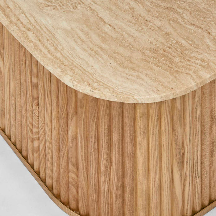 Travertine Coffee & Side Table Natural - FUR0118