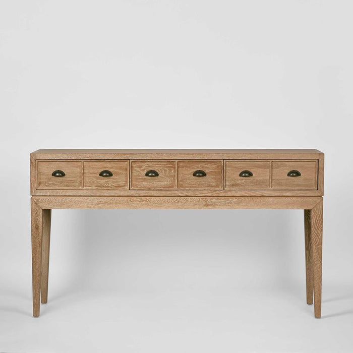 Columbus Oak 6 Drawer Console Hall Table Natural - FUR0126