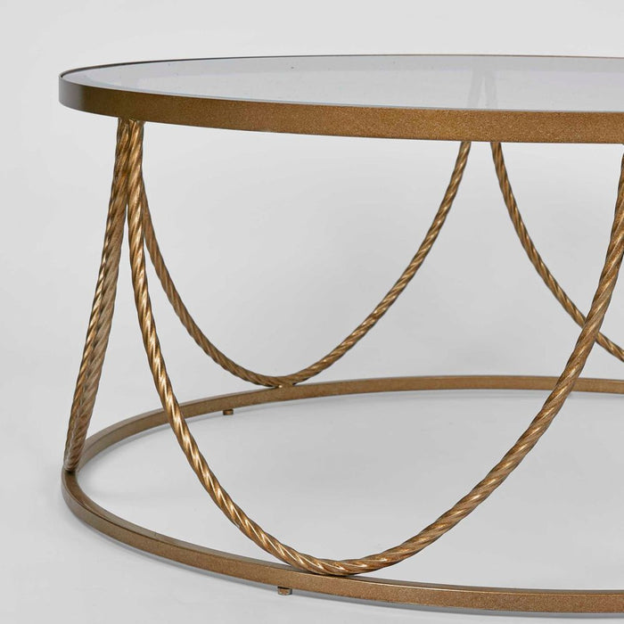Palais Round Coffee & Side Table Gold - FUR0130