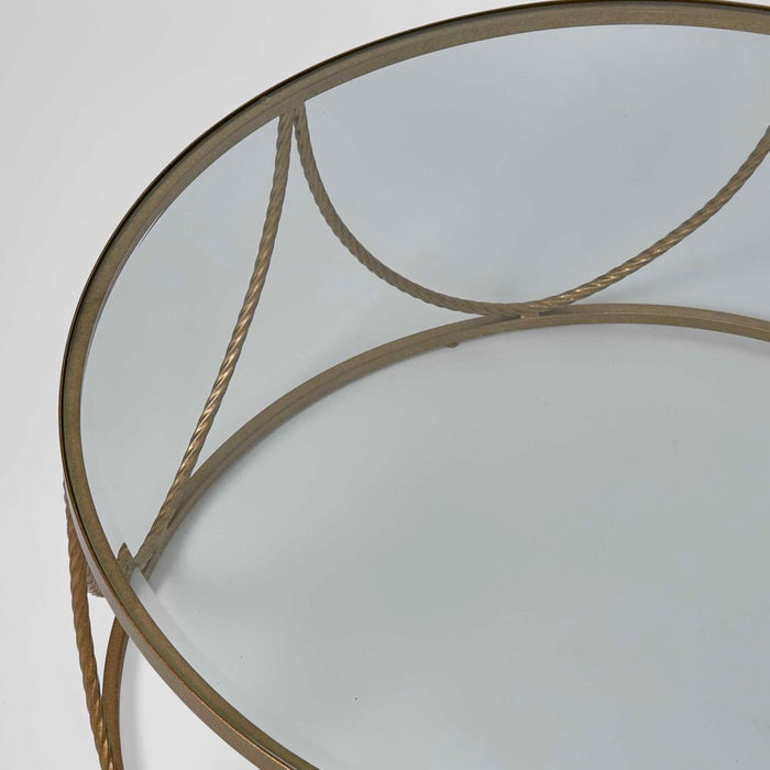 Palais Round Coffee & Side Table Gold - FUR0130