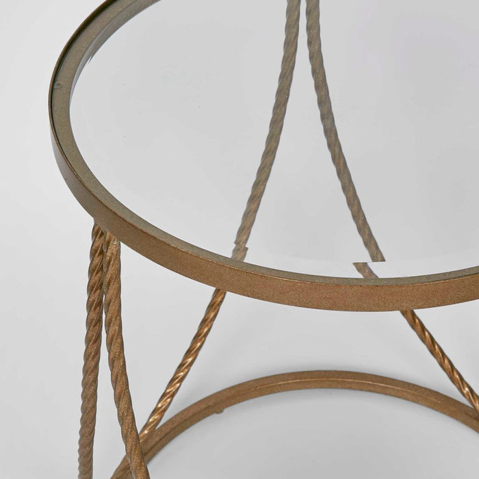 Palais Round Coffee & Side Table Gold - FUR0131