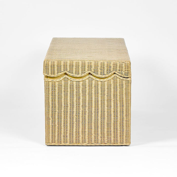 Belle Rattan Outdoor Under Cover Storage Bench Natural - FUR0140