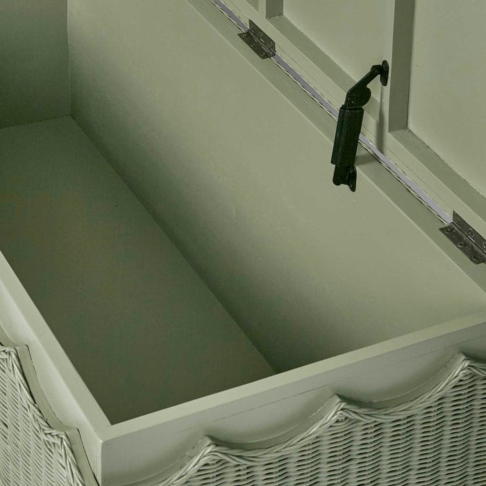 Belle Rattan Outdoor Under Cover Storage Bench Green - FUR0139