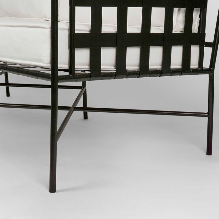 Sheffield Iron Outdoor Lounge Black - FUR0142