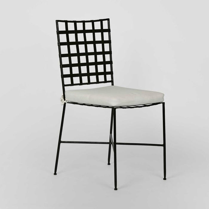 Sheffiled Outdoor Dining Chair with Cushion Black - FUR0148