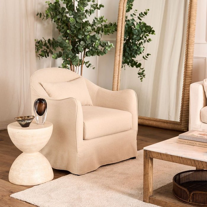 Ville Armchair With Slip Cover Natural - KITFUR0157N