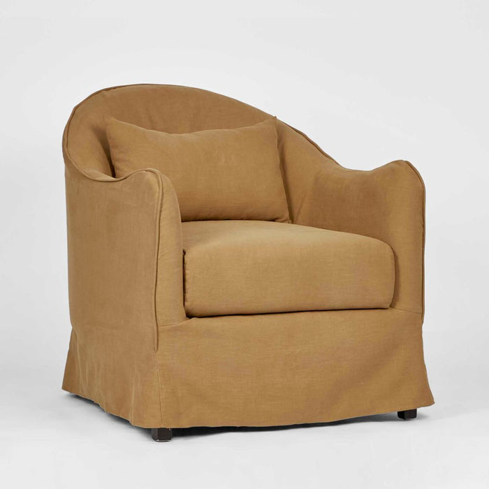 Ville Armchair with Nutmeg Slip Cover Brown - KITFUR0157NU