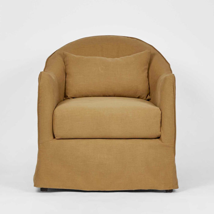 Ville Armchair with Nutmeg Slip Cover Brown - KITFUR0157NU