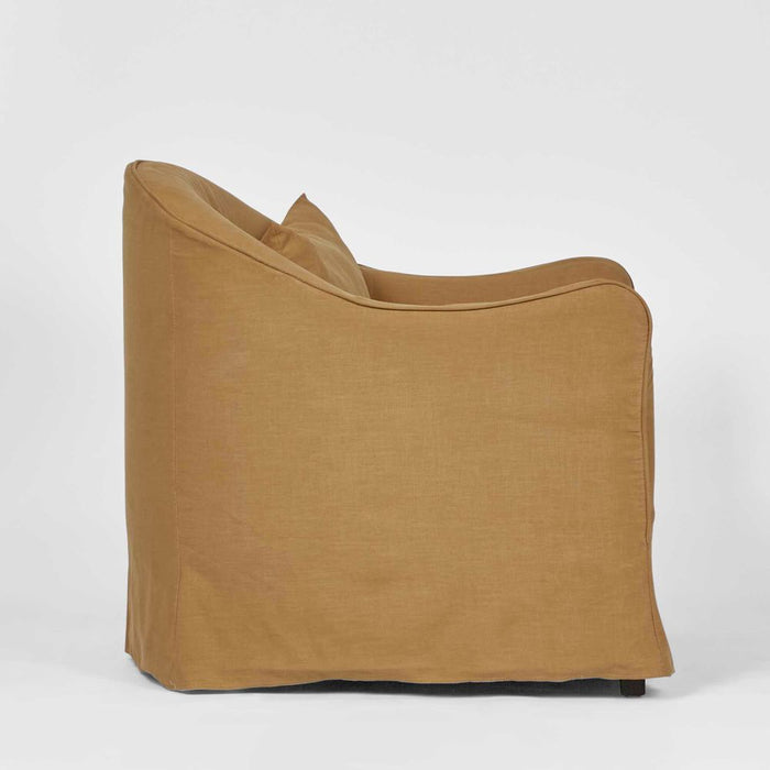 Ville Armchair with Nutmeg Slip Cover Brown - KITFUR0157NU