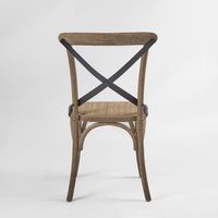 Denver Cross Back Dining Chair Grey - FUR0119