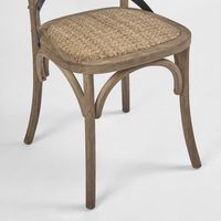 Denver Cross Back Dining Chair Grey - FUR0119
