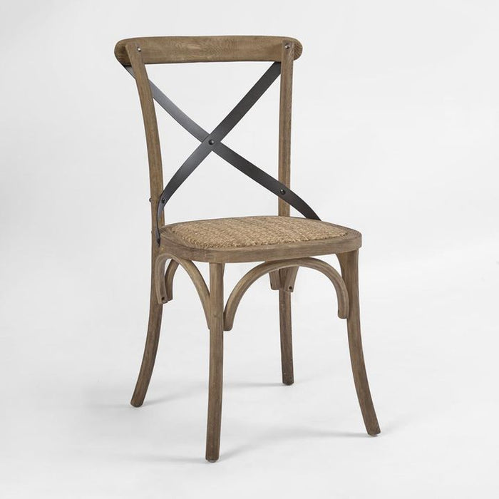 Denver Cross Back Dining Chair Grey - FUR0119