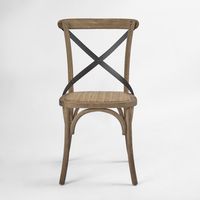 Denver Cross Back Dining Chair Grey - FUR0119