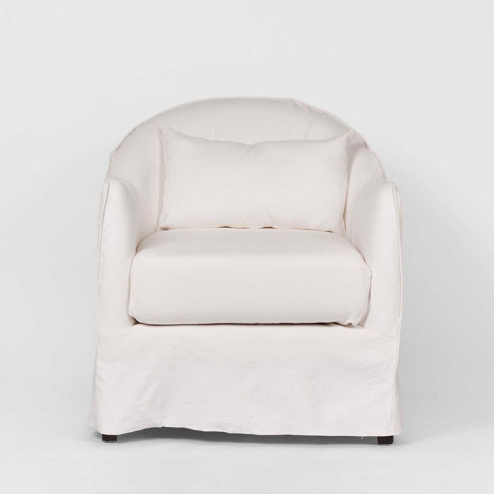 Ville Armchair With Slip Cover White - KITFUR0157
