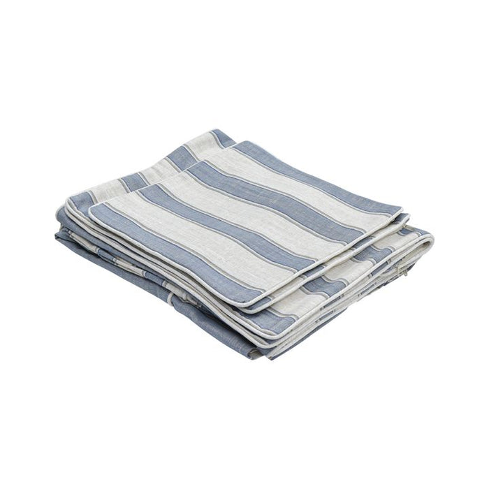 Noosa Hamptons 2.5 Sofa Seat Slip Stripe Cover Blue - OWFL0226BS-2.5C