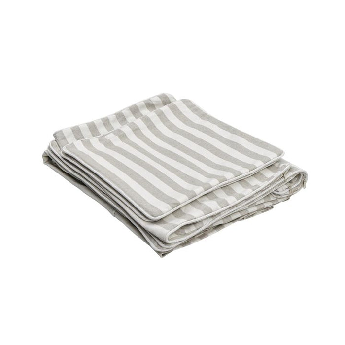 Noosa Hamptons 2 Sofa Stripe Seat Slip Cover Natural - OWFL0226NS-2C