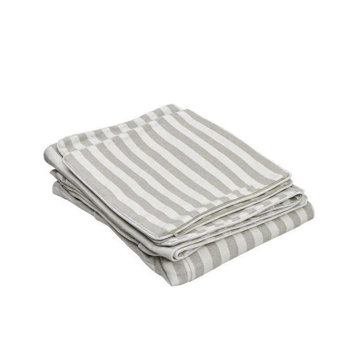 Noosa Hamptons 3 Sofa Stripe Seat Slip Cover Natural - OWFL0226NS-3C