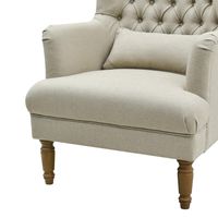 Bayside Hamptons Buttoned Armchair Natural - OWFL0236N