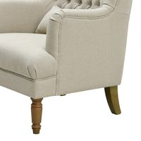 Bayside Hamptons Buttoned Armchair Natural - OWFL0236N
