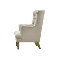 Bayside Hamptons Buttoned Armchair Natural - OWFL0236N