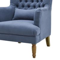 Bayside Hamptons Buttoned Armchair Navy - OWFL0236NV