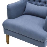 Bayside Hamptons Buttoned Armchair Navy - OWFL0236NV