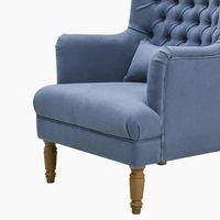Bayside Hamptons Buttoned Armchair Navy - OWFL0236NV