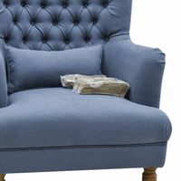 Bayside Hamptons Buttoned Armchair Navy - OWFL0236NV